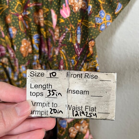 Ulla Johnson Womens Devya Green Floral Print Puff Sleeve Cotton Mini Dress 10 - Picture 10 of 11